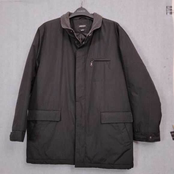 Aberdeen Collection | Men's Winter Coat Parka Front Zip/Snap Black | Size XL - Picture 3 of 10